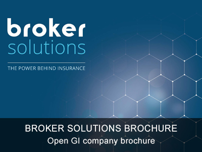 Broker Solutions Brochure - Open GI - Front Cover & Centre page