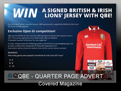 QBE - Quarter page advert