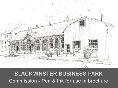 Pen & Ink for Blackminster Business Park Brochure